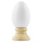 White Wooden Egg with Stand 2.5 Inches